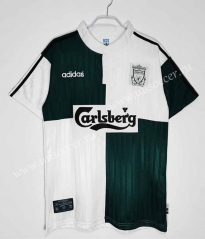 Retro Version 95-96 Liverpool Away White&Green Thailand Soccer Jersey AAA-c1046