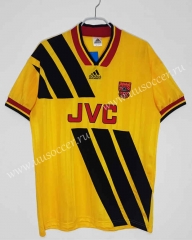 Retro Version 93-94 Arsenal  Away Yellow Thailand Soccer Jersey AAA-c1046