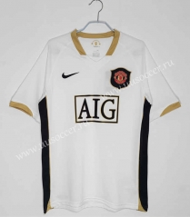 06-07 Retro Version Manchester United Away White Thailand Soccer Jersey AAA-c1046