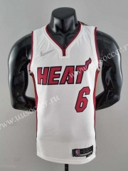 75th anniversary NBA Miami Heat White   #6  Jersey-SN