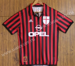 Retro Version99-00 AC Milan Home Black&Red Thailand Soccer Jersey AAA-SL