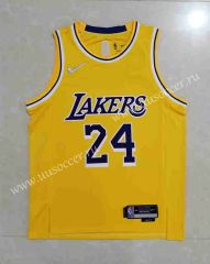 2022-23 Hot pressed  NBA Lakers Yellow #24 Jersey-815