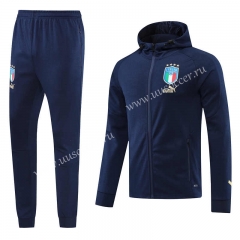 2022-23  Italy  Royal Blue Thailand Soccer Jacket Uniform  with Hat-LH