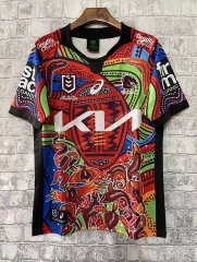 （S-5xl）2022-23 Mustang Indigenous  Red NRL Shirt