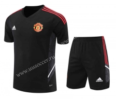 2022-23 Manchester United Black Thailand Soccer Uniform-418