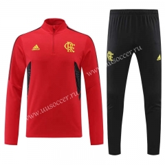 2022-23 Flamengo Red Thailand Tracksuit Uniform-4627
