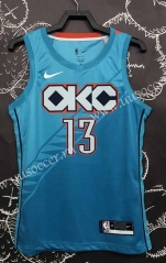 2019 Edition NBA Oklahoma City Thunder Blue #13Jersey-311