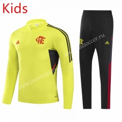 2022-23 Flamengo Yellow Kids/Youth Tracksuit Unifom-GDP