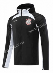 2022-23 Corinthians Black  Wind Coat With Hat-LH