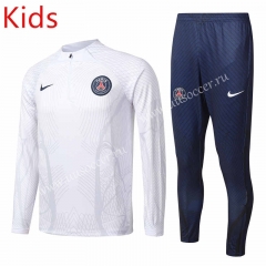 2022-23 Paris SG White Kids/Youth Tracksuit Unifom-GDP