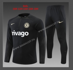 2022-23 Chelsea Black  Kids/Youth Soccer Tracksuit