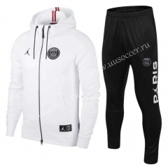 18-19 Jordan Paris SG White   Soccer Jacket Uniform with hat-815