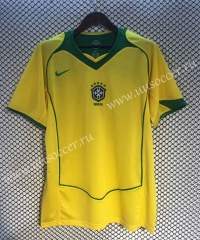2004 Brazil Home Yellow Thailand Soccer Jersey AAA-2669