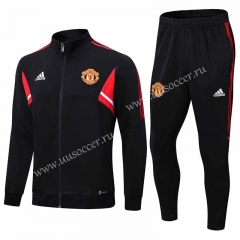 2022-23 Manchester United Black Thailand Soccer Jacket Uniform-411