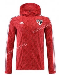 2022-23  Sao Paulo Red  Wind Coat With Hat-4691