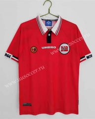 98-99  Norway Home Red Thailand Soccer Jersey-c1046