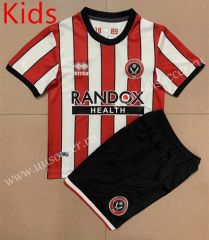 2022-23 Sheffield Home Red & White kids Soccer Uniform-AY