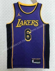 2022-23  NBA Lakers Purple #6  Jersey-311