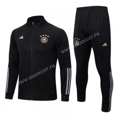 2022-23 Germany Black  Thailand Soccer  High Collar  Jacket Uniform-815