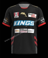 2022-23  Miami Dolphins Away Black Rugby Shirt