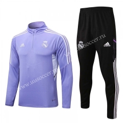 2022-23 Real Madrid Purple Thailand Tracksuit Uniform-815