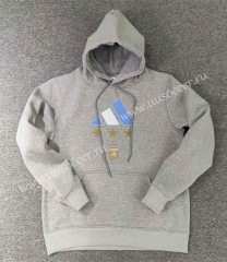 2022-23 Championship Edition  Argentina Gray Thailand Tracksuit Top With Hat-LH