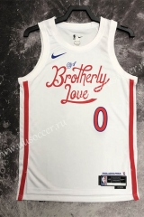 2023 City Version NBA Philadelphia 76ers White  #0 Jersey-311