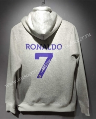 2022-23 Al Nassr Gray Thailand Tracksuit Top With Hat-LH