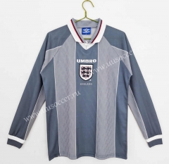 1996 Retro Version England Blue LS Thailand Soccer Jersey AAA-c1046