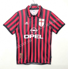 Retro Version99-00 AC Milan Home Red&Black  Thailand Soccer Jersey AAA-811