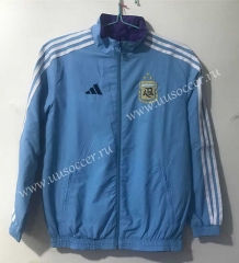 (two sides)22-23 Argentina Blue&Purple Thailand Soccer Windbreaker -GDP