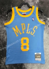 2002 Retro Version  NBA Lakers Blue#8 Jersey-311
