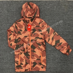 (L-4XL)Nike Orange Thailand Soccer Windbreaker With Hat-LH