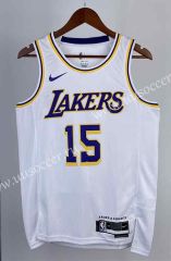 2023 NBA Lakers White #15 Jersey-311