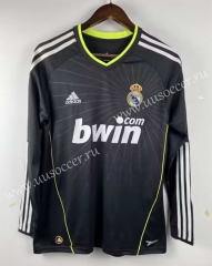 Retro Version 10-11 Real Madrid Away Black  LS Thailand Soccer Jersey AAA-2483