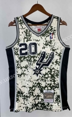 Hot pressing retro versionNBA San Antonio Spurs Green #20 Jersey-311