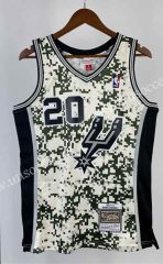 Hot pressing retro versionNBA San Antonio Spurs Green #20 Jersey-311