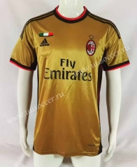 Retro Version13-14 AC Milan Gold Thailand Soccer Jersey AAA-503