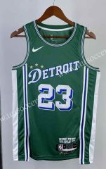 2023 City Version   NBA Detroit Pistons Green#23 Jersey-311