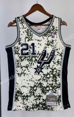 Hot pressing retro versionNBA San Antonio Spurs Green #21 Jersey-311