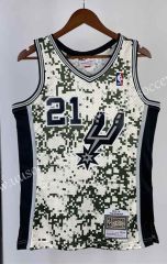 Hot pressing retro versionNBA San Antonio Spurs Green #21 Jersey-311