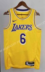 2023 NBA Lakers Yellow #3Jersey-311