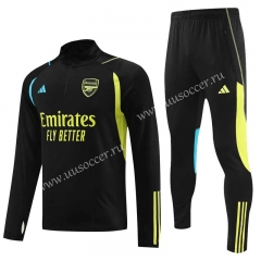 2023-24 Arsenal Black Thailand Tracksuit Uniform-4627