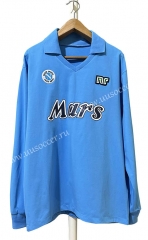 88-89 Retro edition Napoli Home Blue Thailand LS Soccer Jersey AAA-7505