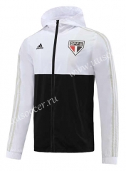 2023-24 Sao Paulo Black&White Wind Coat With Hat-LH