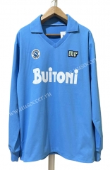 86-87 Retro edition Napoli Home Blue Thailand LS Soccer Jersey AAA-7505