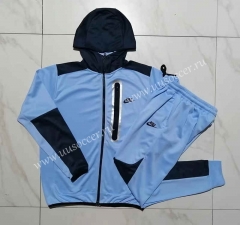 2023-24  Nike Light Blue  Soccer Jacket UniformWith Hat -815