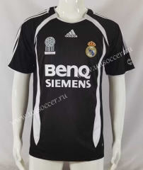 2006 Retro Version   Real Madrid Away Black  Thailand Soccer Jersey AAA-503