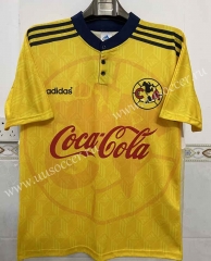 Retro Version98-99 Club America Home Yellow Thailand Soccer Jersey AAA-1332
