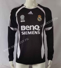 Retro Version 2006 Real Madrid Away Black  LS Thailand Soccer Jersey AAA-503